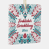 Frehlicher Grischtdaag, Pennsylvania Dutch Xmas Keramikornament (Rechts)