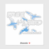 Frei als Vogel Aufkleber (Blatt)