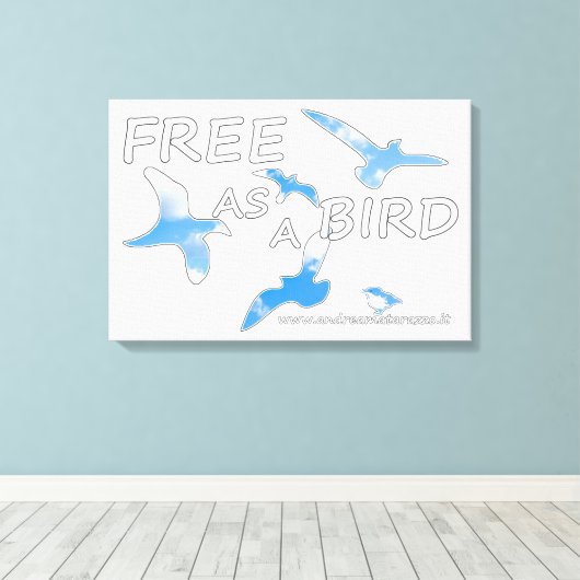Frei als Vogel Leinwanddruck (Insitu (Holzboden))