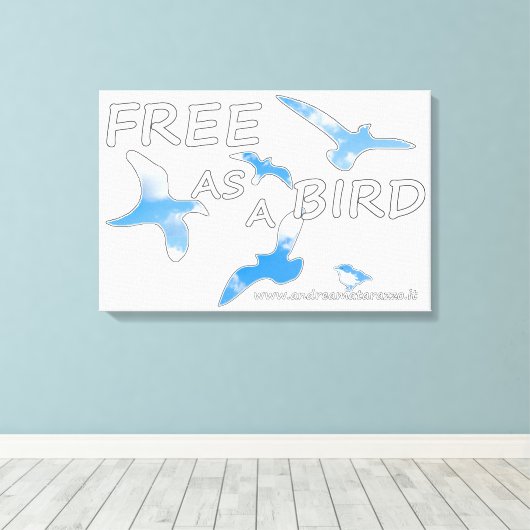 Frei als Vogel Leinwanddruck (Insitu (Holzboden))