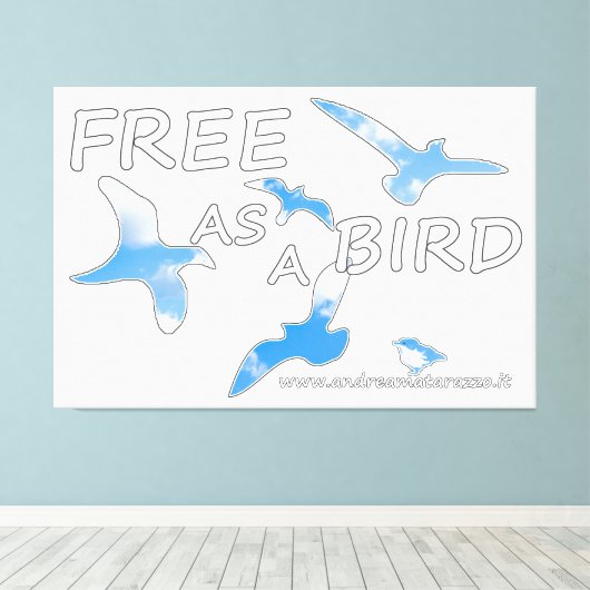 Frei als Vogel Leinwanddruck (Insitu (Holzboden))