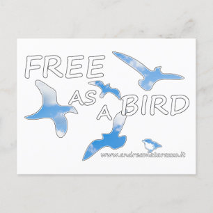 Frei als Vogel Postkarte