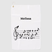 Frei als Vogel, Singvögel anpassbar Golfhandtuch (Vorderseite)