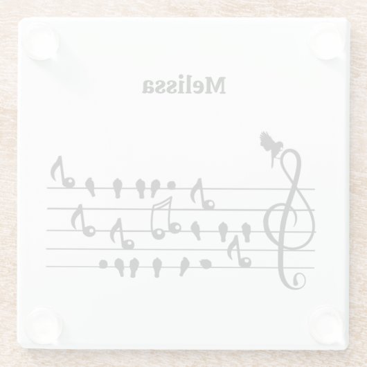 Frei als Vogel, Singvögel Schauspiel als musikalis Glasuntersetzer (Rückseite)