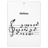 Frei als Vogel, Singvögel Schauspiel als musikalis Klemmbrett (Rückseite)