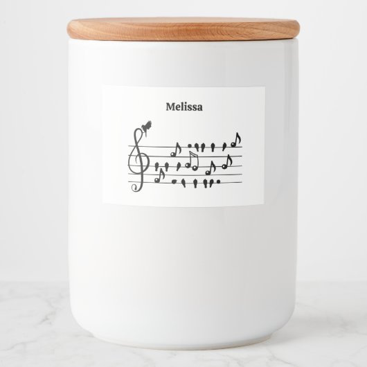 Frei als Vogel, Singvögel Schauspiel als musikalis Lebensmitteletikett (Vorderseite)