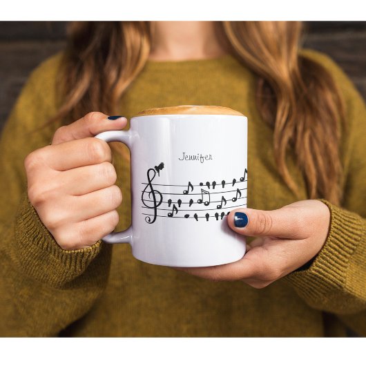 Frei als Vogel, Singvögel Schauspiel als musikalis Zweifarbige Tasse