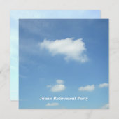 Frei als Wolken/Ruhestand Party Invites Einladung (Vorne/Hinten)