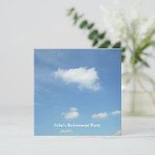 Frei als Wolken/Ruhestand Party Invites Einladung (Stehend Vorderseite)