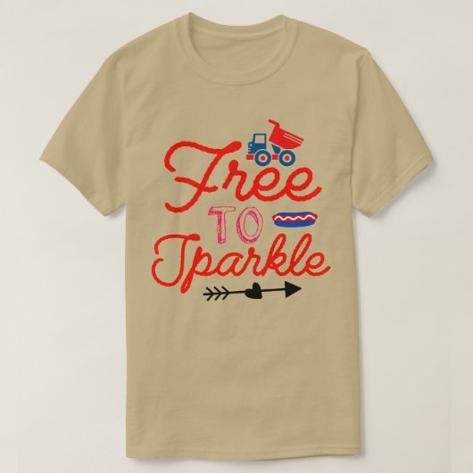 frei, am 4. Juli zu glänzen T-Shirt (Design vorne)
