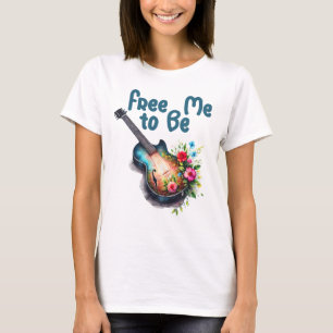 Frei auf mich als Blumengitarre T-Shirt