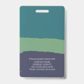 Frei bearbeitbare Farben QR-Code und Logo-ID-Abzei Ausweis (Rückseite)