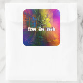 Frei Bush Quadratischer Aufkleber (Tasche)