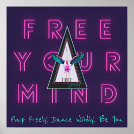 Frei dein Mind-freies Flamingo Inspo Poster