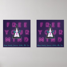 Frei dein Mind-freies Flamingo Inspo Poster
