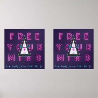 Frei dein Mind-freies Flamingo Inspo Poster Bilderwand Sets