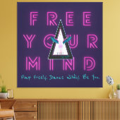 Frei dein Mind-freies Flamingo Inspo Poster Leinwanddruck (Insitu (Wohnzimmer))