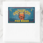 Frei deinen Geist! Fisch roh! (Blatt mit 4 Aufkleb Rechteckiger Aufkleber (Tasche)
