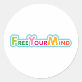 Frei deinen Geist Runder Aufkleber