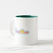 Frei deinen Geist Zweifarbige Tasse (Vorderseite Links)