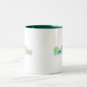 Frei deinen Geist Zweifarbige Tasse (Mittel)
