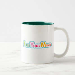 Frei deinen Geist Zweifarbige Tasse