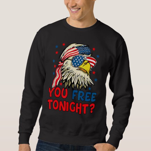 Frei die amerikanische Flagge des Adlers Mullet 4 Sweatshirt (Vorderseite)