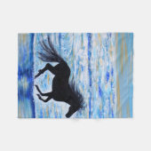 Frei durch die Meeresmalerei laufen Fleecedecke (Vorderseite (Horizontal))