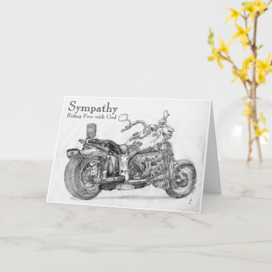 Frei fahren mit Gottes Sympathy Card für Biker Karte (Gelbe Blume)