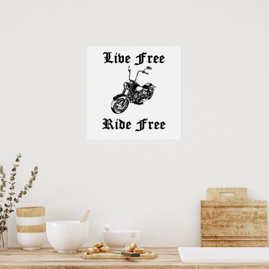 Frei fahrende Motorräder Poster (Küche)