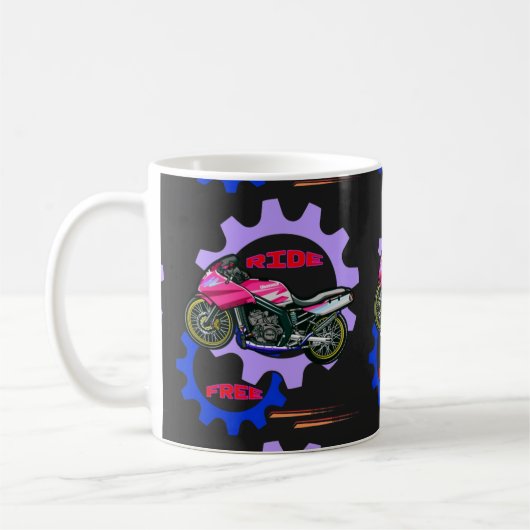 Frei fahrende und sichere Motorräder Kaffeetasse (Links)