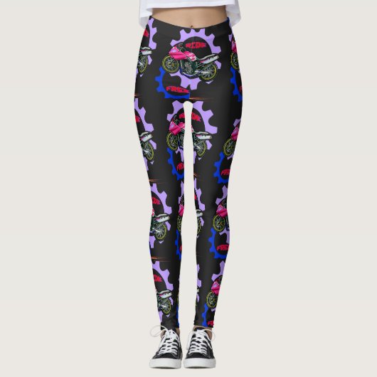 Frei fahrende und sichere Motorräder Leggings (Vorderseite)