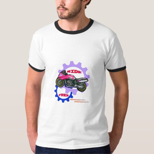 Frei fahrende und sichere Motorräder T-Shirt (Vorderseite)