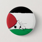 FREI FÜR PALÄSTINA Flaggenkatze Button (Vorderseite)