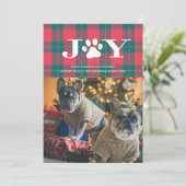 Frei gefüllte Paws Pet Foto Holiday Card Einladung (Stehend Vorderseite)