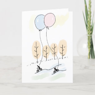 Frei gesinntes Paar auf einem Bike Adventure Feiertagskarte