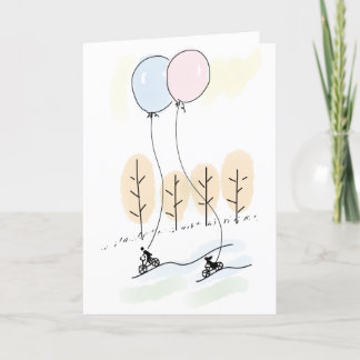 Frei gesinntes Paar auf einem Bike Adventure Feiertagskarte