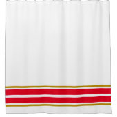Frei helle rote Streifen auf der Unterseite der Re Duschvorhang (Vorderseite)