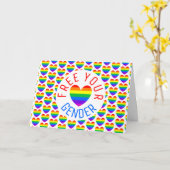 Frei Ihr Geschlecht, Rainbow-Herzkarte Karte (Gelbe Blume)