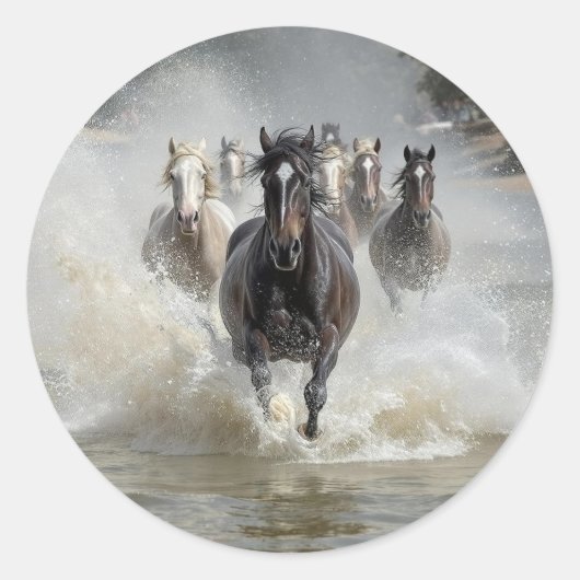 frei laufen runder aufkleber (Vorderseite)