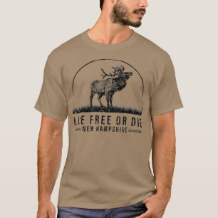 Frei leben oder Die neue Hampshire Natur Vintag T-Shirt