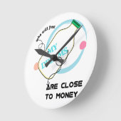 Frei meine Träume Runde Wanduhr (Winkel)