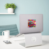 "Frei mich zu sein" Aufkleber (Laptop auf Schreibtisch)