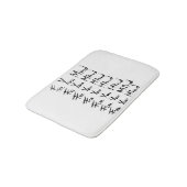 FREI! Motivierend Kalligraphie Badematte (Schrägansicht)
