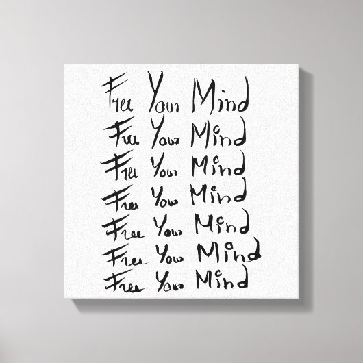 FREI! Motivierend Kalligraphie Leinwanddruck (Vorderseite)