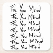 FREI! Motivierend Kalligraphie Rechteckiger Pappuntersetzer (Vorderseite)