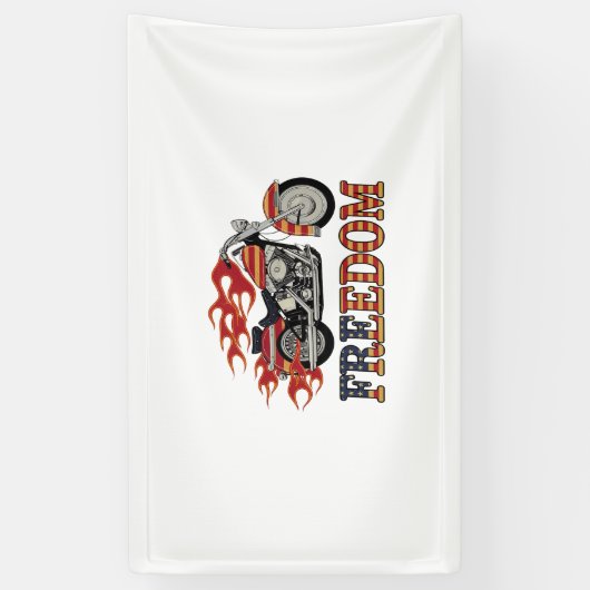 Frei-Motorrad-Flammen Banner (Vertikal)