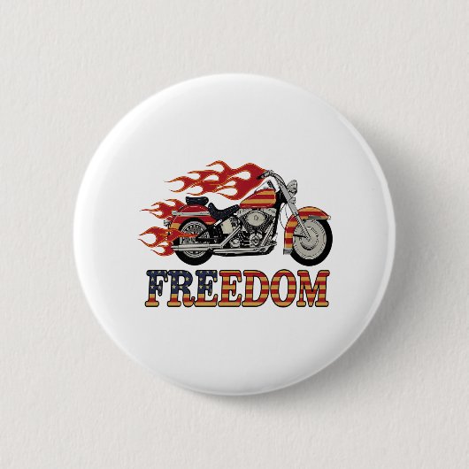 Frei-Motorrad-Flammen Button (Vorderseite)