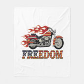 Frei-Motorrad-Flammen Fleecedecke (Vorderseite)