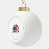 Frei-Motorrad-Flammen Keramik Kugel-Ornament (Rechts)